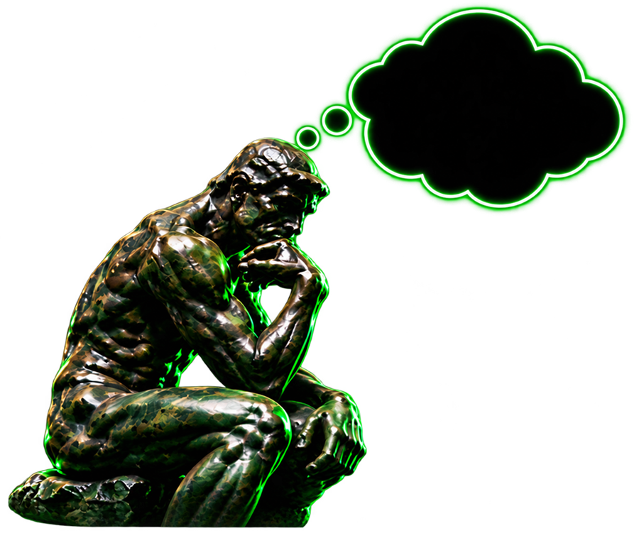 Insight Instinct Thinker artwork with a glowing thought cloud